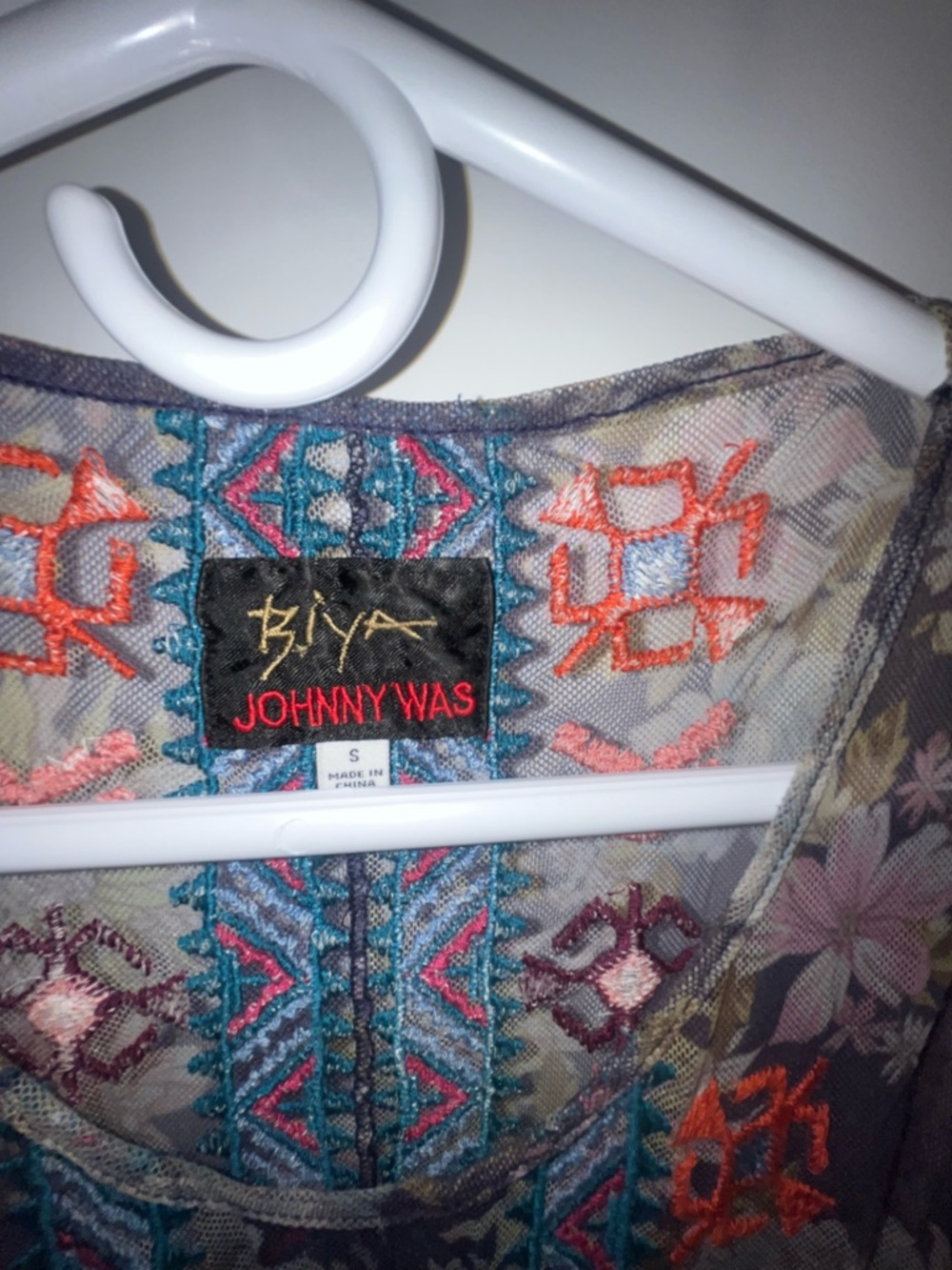 Johnny Was Biya mesh floral dress - Picture 3 of 3